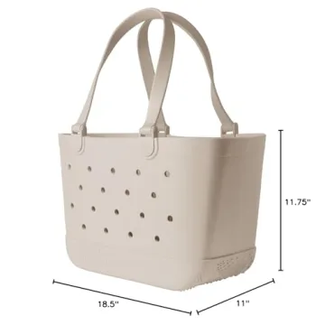 Durable Waterproof Beach Tote Bag with Zipper Pocket