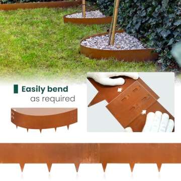 Corten Steel Landscape Edging for Garden Bed Borders