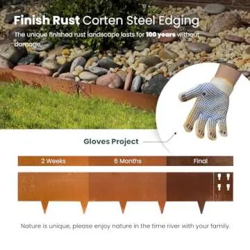 Corten Steel Landscape Edging for Garden Bed Borders