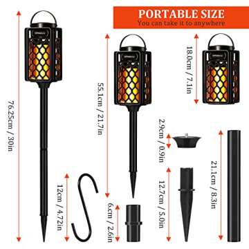 Xpoovv Outdoor Bluetooth Speakers Waterproof Portable Led Flame Speaker with Torch Atmosphere 10w Enhanced Bass for Patio Porch Garden Home Backyard Decor, Gifts for Men Women Couples Dads Moms