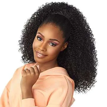 Sensationnel Instant updown halfwig pony - IUD 3 4 style in 1 half wig and pony drawstring (1B OFFBLACK)