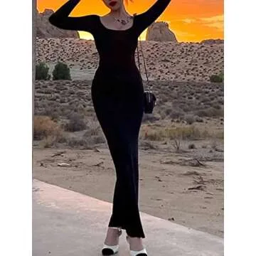 Stylish AnotherChill Long Sleeve Bodycon Maxi Dress