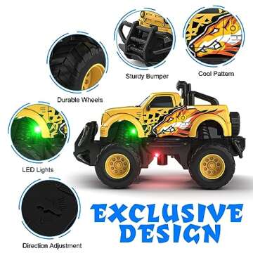 Mafbeanl Remote Control Car for Boys 4-7, 1:43 Scale Mini RC Car for Kids 3-5, Car Toys Truck Xmas B...
