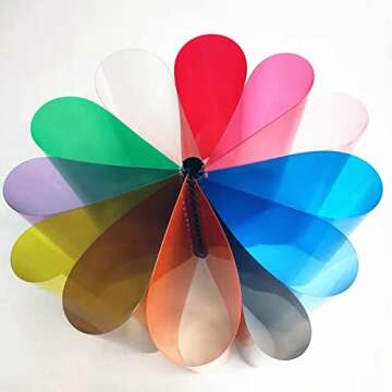 TOTiyea 14 Pieces 11IN x 8.5IN Colored Overlays for Dyslexia, Dyslexia Reading Sheets, Colored Trans...