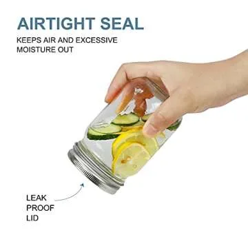 CycleMore 20 Pcs 12oz Glass Mason Jars With Silver Separable Lids, 350ml Round Canning Jars for Honey, Jam, Herb, Wedding Favor, Kitchen Storage Wide Mouth Bottles for Crafts, Meal Prep