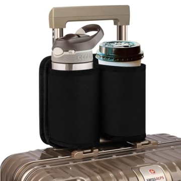Accmor Luggage Travel Cup Holder,Universal Suitcase Cup Holder, Free Hands Suitcase Drinks Beverage ...
