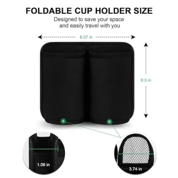 Accmor Universal Cup Holder for Luggage - Travel Hands-Free