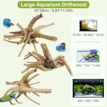 Tfwadmx 7-11" Spider Wood Driftwood for Fish Tanks