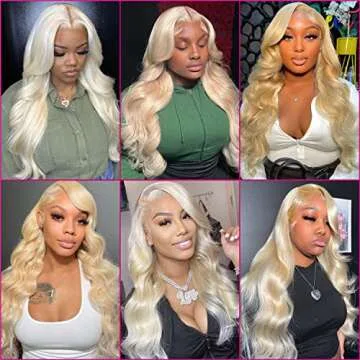 AILICEEHR 613 Lace Front Wig Human Hair 13x4 HD Lace Front Wigs Human Hair Blonde Frontal Wig Pre Plucked With Baby Hair Body Wave Glueless Human Hair Wigs For Black Women 180% Density 26 Inch Wig