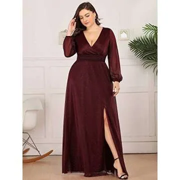 Ever-Pretty Plus Size Glitter A Line Formal Evening Dress