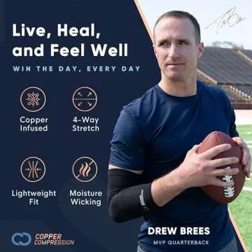 Copper Compression Wrist Brace - Copper Infused Adjustable Orthopedic Support Splint for Pain, Carpal Tunnel, Arthritis, Tennis Elbow, Tendinitis, RSI, Ganglion Cyst for Men Women - Left Hand - S/M