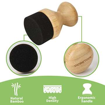 DEBETOOL 2Pack Cutting Board Oil Wax Applicator for Food Grade Mineral Oil Board - Natural Bamboo Applicator for Cutting Boards，Wooden Spatula，Spoon and Other Utensils