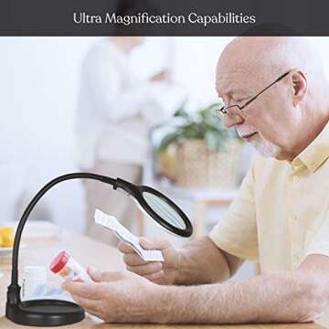 Brightech LightView Pro Magnifying Desk Lamp for Crafts