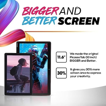 PicassoTab XL Drawing Tablet with Stylus and Accessories