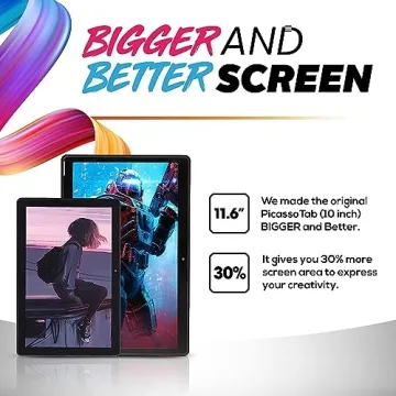 PicassoTab XL Drawing Tablet with Stylus and Accessories