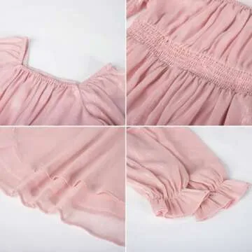 GRACE KARIN Fall Dress for Girls A-line Ruffle Tiered Dress