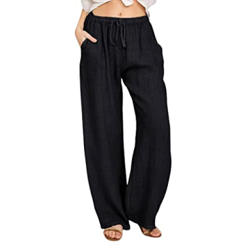 Summer Eco-Friendly Wide Leg Palazzo Pants for Women