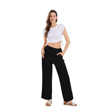 Summer Eco-Friendly Wide Leg Palazzo Pants for Women