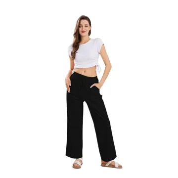 Summer Eco-Friendly Wide Leg Palazzo Pants for Women