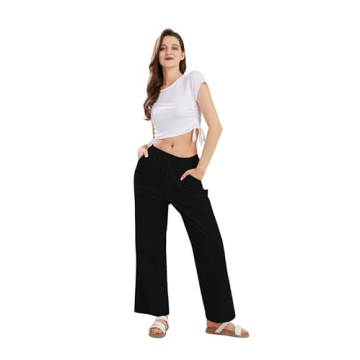 Summer Eco-Friendly Wide Leg Palazzo Pants for Women
