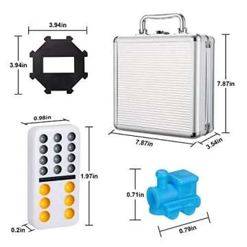 Smilejoy Mexican Train Dominoes Set for Fun Family Games