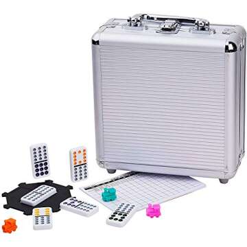 Smilejoy Mexican Train Dominoes Set for Fun Family Games