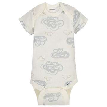 Onesies Brand Baby 8-Pack Short Sleeve Mix & Match Bodysuits, Play Smile & Hug Neutrals, 3-6 Months