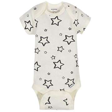 Onesies Brand Baby 8-Pack Short Sleeve Mix & Match Bodysuits, Play Smile & Hug Neutrals, 3-6 Months