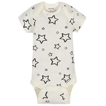 Onesies Brand Baby 8-Pack Short Sleeve Mix & Match Bodysuits, Play Smile & Hug Neutrals, 3-6 Months