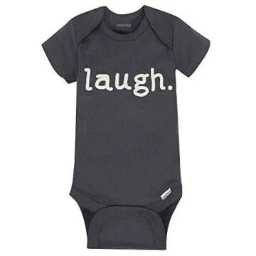 Onesies Brand Baby 8-Pack Short Sleeve Mix & Match Bodysuits, Play Smile & Hug Neutrals, 3-6 Months