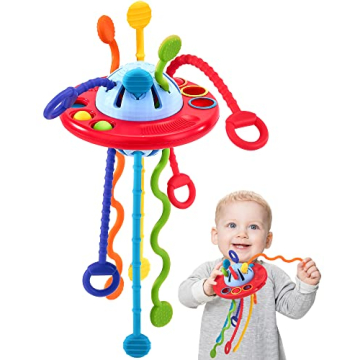 Hahaland Silicone Pull String Toy - Educational Fun for Kids