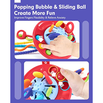 Hahaland Silicone Pull String Toy - Educational Fun for Kids