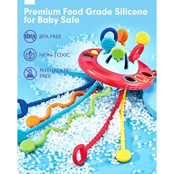 Hahaland Silicone Pull String Toy - Educational Fun for Kids