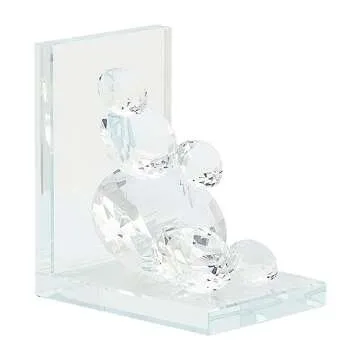 Sagebrook Home Crystal Diamonds Decorative Bookends, Set of 2, Home or Office Décor, Clear and Frosted 12 L x 4.5 W x 7 H Inches
