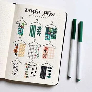 Premium Washi Tape Set - 16 rolls for Crafts & Journaling