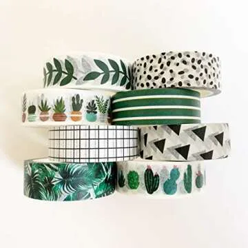 Premium Washi Tape Set - 16 rolls for Crafts & Journaling