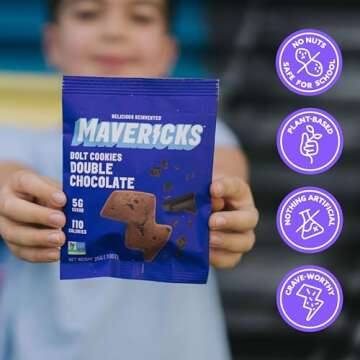 Mavericks Double Chocolate Bolt Cookies - Vegan Chocolate Snacks