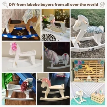 labebe Wooden Rocking Horse for Kids 18 Months Up
