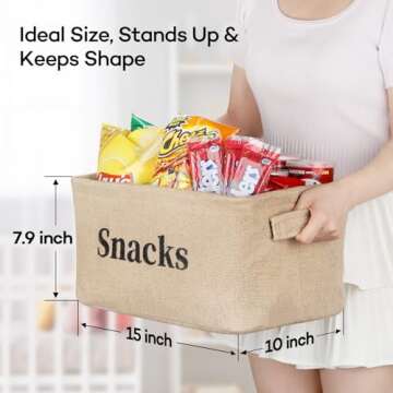 FLINKYE Snack Storage Baskets - Stylish Organizer for Home