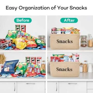 FLINKYE Snack Storage Baskets - Stylish Organizer for Home