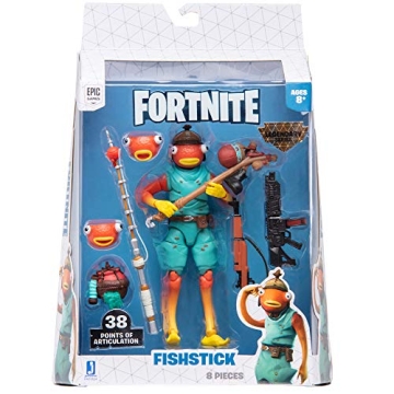 FORTNITE Legendary Series, 1 Figure Pack - 6 Inch Fishstick Collectible Action Figure - Includes Harvesting Tool, 3 Weapons, 1 Back Bling, 3 Interchangeable Faces - Collect Them All