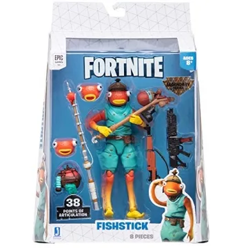FORTNITE Legendary Series, 1 Figure Pack - 6 Inch Fishstick Collectible Action Figure - Includes Harvesting Tool, 3 Weapons, 1 Back Bling, 3 Interchangeable Faces - Collect Them All