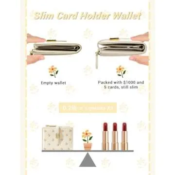 YINHEXI Women's Wallet, Faux Leather, Off White, Water Resistant, 5 Card Slots, 1 Cash Slot, 1 ID Window, 1 Zipper Coin Pocket, Portable, Fashionable, 4.53.71.2 Inch