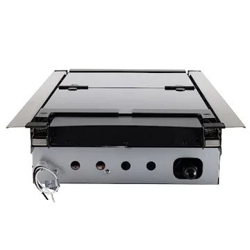 RecPro Black 2 Burner RV Gas Cooktop with Cover