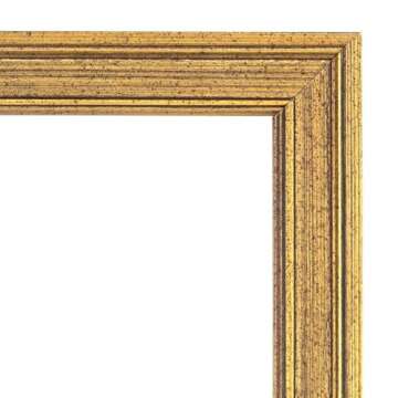Museum Collection Piccadilly Artist Vintage Picture Frames - 8x10 Gold - Single Frame for 1/2" Canvas, Paper and Panels, Museum Quality Wooden Antique Frame, Does not Include Glass or Backing