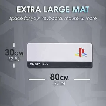 PlayStation Heritage Desk Mat - Officially Licensed Sony Keyboard and Mouse Mat for Office, Non-Slip Wipe Clean Large Mouse Pad for Gaming Set Up | Paladone