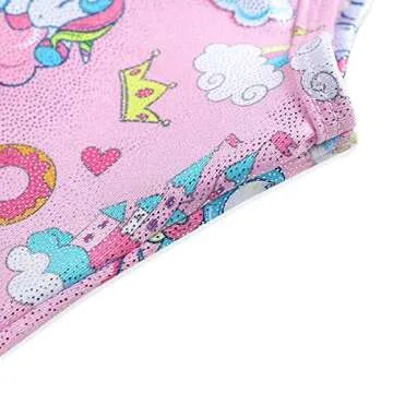 Charming Girls Sparkly Gymnastics Leotards for Ages 5-6