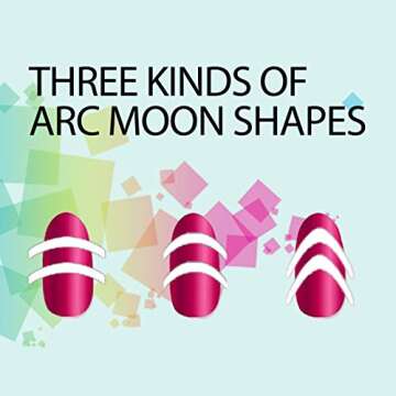 TailaiMei 36 Sheets 1368 Pieces French Manicure Nail Art Stickers, 3 Designs Self-Adhesive Nail Tips...