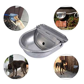 Homend Automatic Waterer Bowl - Farm Grade Stainless Steel Stock Waterer (Without Drainage Hole)
