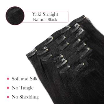 Sassina Real Thick Yaki Clip-in Extensions 20 inch